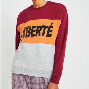 Urban Outfitters Liberte retro vintage striped crewneck sweatshirt size small